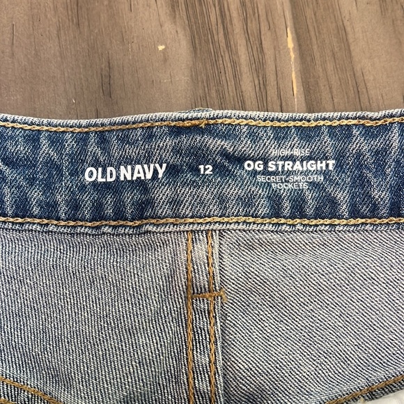 HIGH RISE STRAIGHT OLD NAVY JEAN SHORTS 12 - Picture 7 of 12